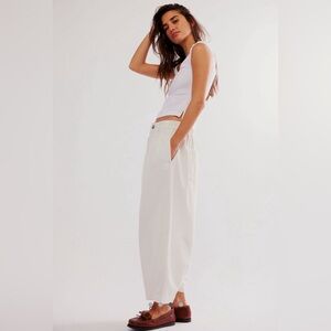 Free People Ridley Pull-On Barrel Jeans - We the Free